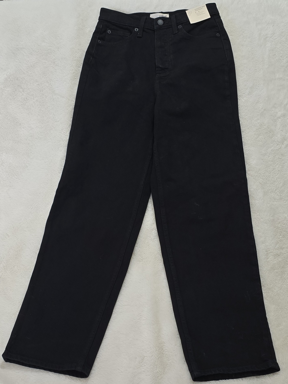 Universal Thread Women's Highest Rise Straight Leg Jeans - Black, Size 2 Regular
